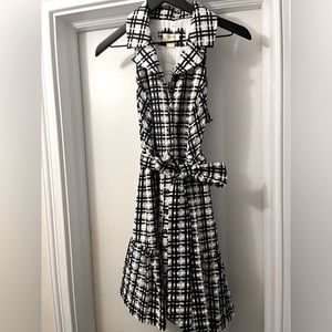 Black and white plaid dress from Anthropology. Size 4. Worn once!